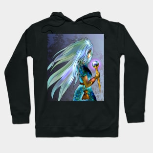 beautiful in blue elf sorcerer for dnd and anime fans Hoodie